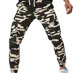 vastrado Mens Multicoloured Camouflage Joggers | 100% Cotton, Ankle Length, Printed Pattern | Casual Fit, Comfortable, Stylish | Perfect for Everyday Wear-picture-31