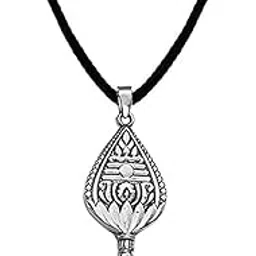 afh Tamil Om Murugan Vel Bronze Metal Locket with Cord Chain Pendent for Men, Women-picture-44