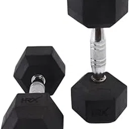 HRX Hex Dumbbell Ideal for Home Workout Strength Training for Men & Women Pack of 2 Fixed Weight Dumbbell (5 kg)-picture-27