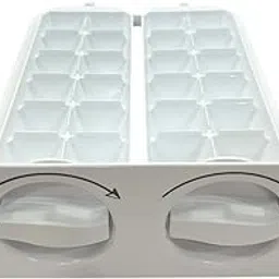 Arvika Sales Genuine Ice Twister Tray Suitable for Whirlpool & Samsung Refrigerator Twist Release Ice Cubes Twister Ice Tray (White)-image-0