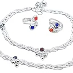 New Design Chain Linked Anklet With Pair Of Stylish Midi Toe Ring (Pack of 2)-image-32