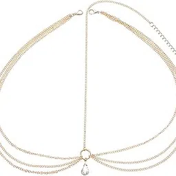 Head Chain for Women and Girls | Gold Toned Multilayer Head jewellery for women | Birthday Gift for girls and women Anniversary Gift for Wife-image-91