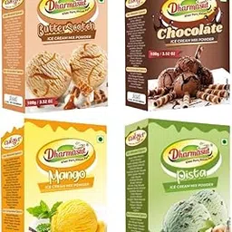 Butterscotch + Chocolate + Mango + Pista Ice Cream Mix Powder 100g Each image 1