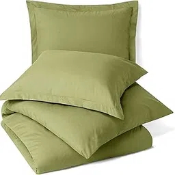 Sofrito Duvet/Comforter Cover Set - (Double - 91"x101" - inches) with 2 Pillow Covers (18"x28" - inches)- Olive Green-picture-22