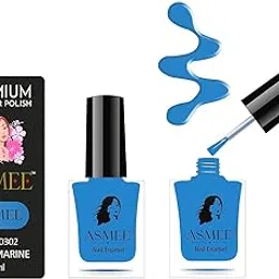Asmee Premium Gel Nail Paint – Long Lasting Vibrant & Elegant Color Coat for Perfectly Polished Nails, 10ml (Aqua Marine)-picture-55