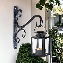 Wall Hanging Hooks Hangers Brackets for Hanging Planters,Plants,Flower Pots,Lights,Money Plant,Bird Feeders.Wrought Iron Black Colour, Size- (7.5" by 7") inch (Single)-image-16