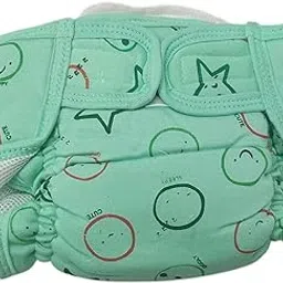 Gilli Shopee Baby Cotton Padded Nappies, Nappy, Langot Washable Reusable Cotton Diaper Nappy, Cloth Diaper Nappies Nappy with Insert 3 Pads (Green, 3-6 Months)-picture-27