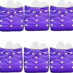 Kritiu Baby Cloth Diapers 0 To 3 Years | Side Leakage Proof Washable Reusable Diaper For New Born Baby 6 Diaper 12 White Insert Pad (Pack Of 18) (Blue)-picture-35