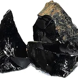 Mystic Crystals & Creations Raw Rough Stone Black Obsidian 100 gm Natural Healing Crystal Chakra Balancing Stone-image-42