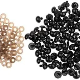 Enakshi® 2x100 Pieces Poly Black Safety Eyes with Backs for Bear Doll DIY Craft 10mm|Toys & Hobbies | Stuffed Animals | Other Stuffed Animals-image-2