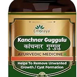 Kanchnar Guggul - 120 Tablets | Herbal Supplement for Thyroid & Women's Health | Ayurvedic Medicine for Hormonal Balance & Swelling | Authentic & Pure (Pack Of 1) image 1