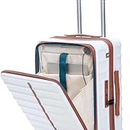 the assembly Polycarbonate 8 Spinner Wheel Odyssey Pro 55 cms Hard Shell Lightweight Luggage with Laptop Compartment & 3 Packing Organizers | Unbreakable Suitcase | 50L | White, Cabin Size-picture-50