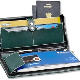 COI Green Cheque Book Organizer Folder/File Document Bag/Office Stationery Items.-picture-52