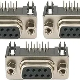 DB9 Female Right Angle Connector - 9 Pin - PCB Mount - Pack of 3-picture-20