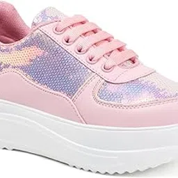 krafter Glitter Sneakers for Girls & Women - Perfect for Weddings, Parties & Everyday Style-picture-12