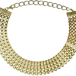arzonai Fashion Bold Beautiful Delicate Design Multi Layered Gold Plated Plushy Necklace for Women & Girls-picture-46