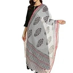 dupatta bazaar Women's Block Printed Kota Doria Dupatta-picture-59