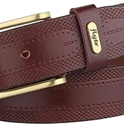 flyer Men's Leather belt (Formal/Casual) (Colour -Brown) Buckle Adjustable Size Genuine Leather (BR2228)-picture-18
