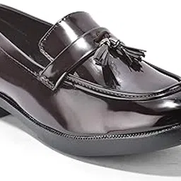 Men's Black Patent Leather Tassel Loafers – Premium Slip-On Dress Shoes for Formal & Casual Wear – Complimentary Shoe Bag, Shoe Horn & Shine Kit-image-2