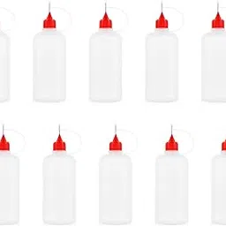 TecoKart 10Pcs Needle Tip Precision Applicator Bottle,15ML Squeeze Bottles for Liquids Needle Tip Squeeze Glue Bottles for DIY Paper Quilling Craft(Red Lids)-picture-17