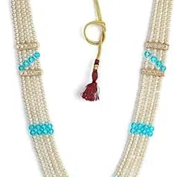 Moti Mala for Men,4 Layered Gold plated For Sherwani in Indian Marriage, Groom Mala-image-2