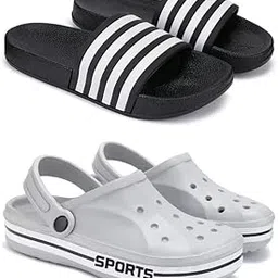 drackfoot Lightweight Classic Clogs | Sandals |Slider Adjustable Back Strap for Men-COMBO(2)-3024-3067-picture-32
