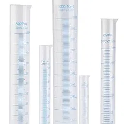 SPYLX Plastic Measuring Cylinder Graduated Cylinder - Set of 5-50ml 100ml 250ml 500ml 1000ml for Science Projects, Pour Spout-picture-10