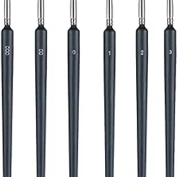 ZMOXY Miniature Paint Brushes Set – 6 pcs Fine Tip Detail Brushes with Ergonomic Handles – Synthetic Hair for Acrylic, Oil, Watercolor, Face, Nail Art, Scale Model & Miniature Painting-picture-45