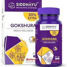 Siddhayu By Baidyanath Gokshura Tablet | Men's Wellness | Tribulus Terrestris | Enhances Immunity-Boosting and Strength | 60 + 20 Tablets (20 Pills Free)-picture-30