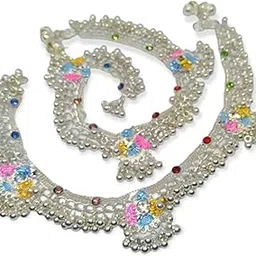 Sharalle Traditional Indian Heavy Payal for Women & Girls Alloy Anklet-picture-12