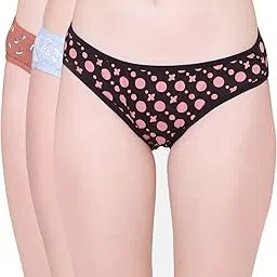 Womens Combed Cotton Assorted Printed Bikini Briefs-image-16