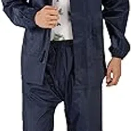 goodluck Rain Coat for Men Waterproof Bike Raincoat for Men with Hood Nylon Material. Set of Top and Bottom.-picture-29