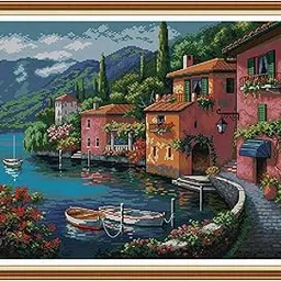 Anchor Embroidery Kit, Cross Stitch Embroidery Kit, Cross Stitch Kit Suitable for Home Decor DIY Project Craft Workshop Relaxation Activity Hobby Group Embroidery Class image 1