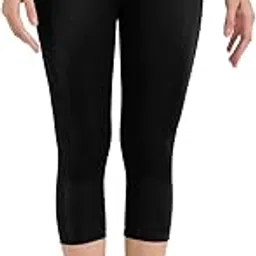 lycot Women's Nylon 3/4th Plain Tights for All Fitness Activities-picture-41