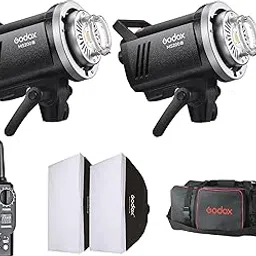 Godox MS200V-A Studio Flash Kit | GN53 0.1-1.8S Recycle Time | 2.4G X System | Bowens Mount Modeling Lamp for Wedding,Portrait,Fashion,Product,Studio Photography | 2 Light Kit-picture-24