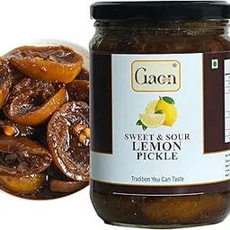 GAON Sweet & Sour Lemon Pickle 600g | Khatta Meetha Neembu ka Achar | No Oil Homemade Lemon Pickle | 600g Glass Jar-picture-16