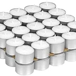 Candles - 50 Pc || Upto 4 hr Burn Time || Paraffin Wax Tealight Candles || 10 Gram Tea Light || Smokeless || No Residue || Unscented (Set of 50, White)-image-4
