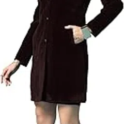 pro-tex Women Solid Winter Wear Single Breasted Woolen Overcoat WiinneeeSize XXL image 1