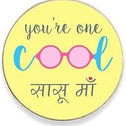 TheYaYaCafe Birthday Gifts for Mother in Law Mom Cool Sasu Ma Fridge Magnet - Round-picture-18