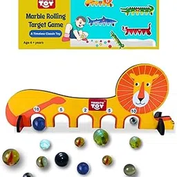 TOMATOTOY Lion Marble Rolling Floor Game | Goli Wooden Target Board Games | Family Fun Toy for Kids and Adults-picture-11