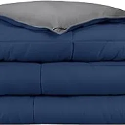 Bare Home Bare Home Ultra-Soft Premium 1600 Series Goose Down Alternative Reversible Comforter - Hypoallergenic - All Season - Plush Fiberfill (King/Cal King, Dark Blue/Grey)-picture-41