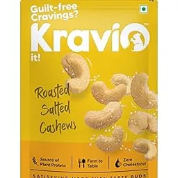 Kravio Premium Roasted Salted Cashew Nuts 200g | Zero Cholesterol Natural Jumbo Size Whole Kaju Nuts & Dry Fruits | Rich in Protein, Roasted Crunchy Delicious Healthy Snacks-picture-19