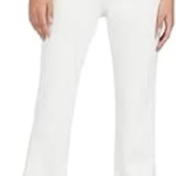 steple denims Women's Denim Blend High Rise Solid White Flared Jeans for Women High Waist-picture-29