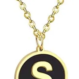 " S " Letter Alphabet Necklace Pendants Chain Heart Pendant for Girls Boys Women Mens Valentine Gift-picture-16