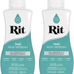 Rit Dye Multi-Purpose Liquid 237ml - Ideal for Clothing, Accessories, Decoration and Much More, Pack of 2, Teal-picture-16