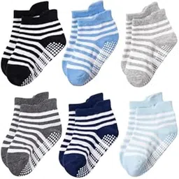 zaples Baby Non Slip Grip Ankle Socks with Non Skid Soles for Infants Toddlers Kids Boys Girls-picture-18