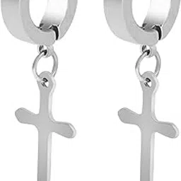 newitin 1 Pair Clip On Earrings for Men Stainless Steel Clip On Earrings for Men Non Piercing for Men Women Adjustable Stainless Steel Not a Gemstone, Ajustable, Stainless Steel, No Gemstone-picture-11