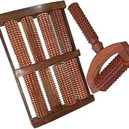 FA INDUSTRIES® Wooden Manual Acupressure Foot & Neck For Back Pain Relief, Multi-Purpose Body Massager Roller In Pure Sheesham Wood (Set of 2)-picture-24