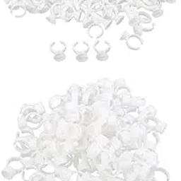 200pcs 2-Style PVC Eyelash Extension Glue Holder Ring Caps Tatoo Pigment lot-picture-55