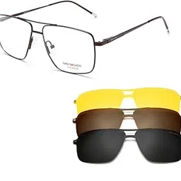 Clip On Sunglasses Polarized Magnetic Sunglasses with 3PC Lens Rectangle Eyewear Design for Myopic People 80016-image-23